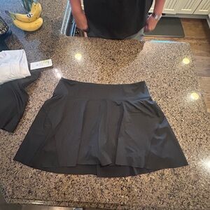 Athleta Black Skater Mini Skirt